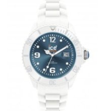 Ice Men's SIWJBS10 Ice-White Jeans Blue Dial with White Bracelet Watch