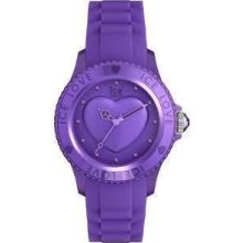 Ice Watch Ladies Ice Love Lavender Purple Rubber Silicone Heart Dial LOLRUS11