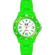 Ice-Watch Men's Neon NE.GN.B.P.09 Green Plastic Quartz Watch with White Dial