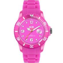 Ice-Watch Women's Quartz Watch With Pink Dial Analogue Display And Pink Silicone Strap Ss.Npe.Bb.S