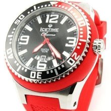 IceTime Chroma 54MM Round Stainless steel Watch Red Watch