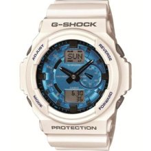 Import Japan Casio G-shock Ga-150mf-7ajf Metallic Dial Series White Ã— Blue