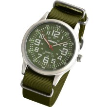 Infantry Date Military Quartz Green Fabric Mens Wrist Watch Soldier A