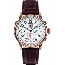 Ingersoll Automatic Men's Watch In1209rwh With Brown Leather Strap