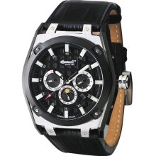 Ingersoll In1207bk Mandan Automatic Stainless Steel Leather Watch