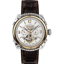 Ingersoll Montgomery Gents White Dial Dark Brown Leather Strap Watch In4505rwh