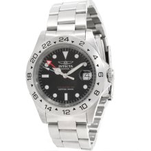 Invicta 9401 Men's Pro Diver GMT Stainless Steel Black Dial Dive Watch