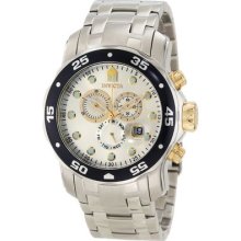 Invicta Mens Pro Diver Swiss Chronograph Silver Dial Day & Date Bracelet Watch
