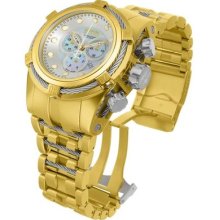 Invicta Mens Reserve Bolt Zeus Swiss Made Chronograph 18k Gold Silver Tone Watch