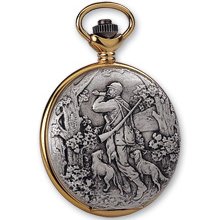 Jacques Du Manoir Two Tone Quartz Hunter Pocket Watch