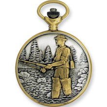 Jacques du Manoir Two-Tone White Dial Quartz Fisherman Pocket Watch XWA3067