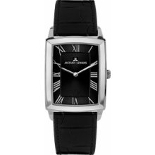 Jacques Lemans Bienne 1-1612A Ladies Black Leather Strap Watch