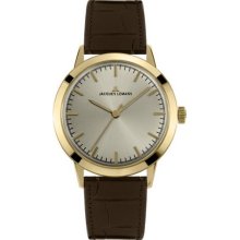 Jacques Lemans Nostalgie N-1563B Ladies Brown Leather Strap Watch