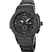 JBW Men's Stainless Steel 'Saxon' Diamond Watch (Black Ion)