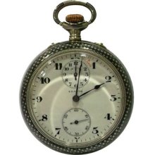 Jcr_m Zenith - Zenith With Alarm Silver Pocket Watch Scarce Perfect