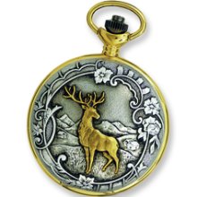 JD Manoir Two-tone White Dial Quartz Deer Pocket