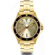 Jefferson Men`s` Gold-tone Stainless Steel Bracelet Watch
