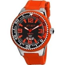 Jet Set Mens Wb30 Plastic Watch - Red Rubber Strap - Black Dial - JETJ54443-265