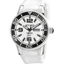 Jet Set Unisex Wb30 Unisex Plastic Watch - White Rubber Strap - White Dial - JETJ55454-161