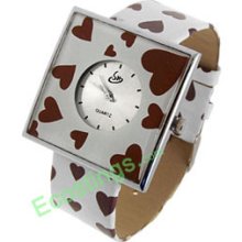 Jewelry Coffee Hearts Band Quartz Watch