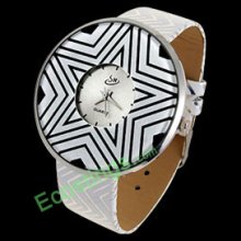 Jewelry Star Stripe Band Quartz Watch