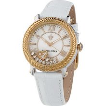 Judith Ripka Odyssey Diamonique Stainless Steel & Leather Watch - White - One Size