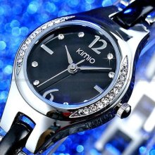 Kimio 3 Colors Lady Women Bling Crystal Bracelet Bangle Quartz Watch Dailyetrade