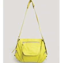 Kooba 'Brielle' Leather Crossbody Bag Chartreuse