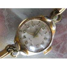 Ladies Art Deco Helbros Watch Runs & Keeps Good Time.