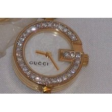 Ladies Authentic Gucci Gold Tone Ya107512 .46ct.apx.custom Set Diamond Watch
