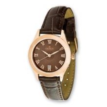 Ladies Brown Dial Brown Leather Band Watch