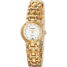 Ladies Charles Hubert 14k Gold Gld-pltd Brass Case White Dial 24m ...