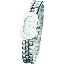 Ladies Charles Hubert Stainless Steel White Dial 19x30mm Watch