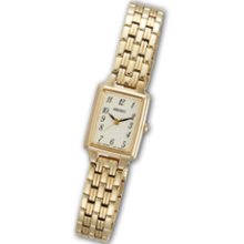 Ladies' Seiko Gold-Tone Watch with Tonneau Gold Dial (Model: SXGL64)