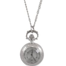 Ladies Watch Pendant - Silver Magnifier Window Design-Victorian/Steampunk