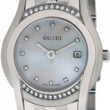 Ladies Women Diamond Gucci 5500 G Class Watch YA055510 Color 0.11ct