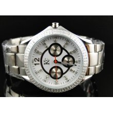 Ladies Womens Techno Com Kc 36mm White Diamond Watch Joe Rodeo Jojo Aqua Master