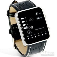 Led Watch With Nice Design And Textured Leather Fashion Led Watch Ch