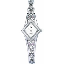 Limit Ladies White Dial Crystal Stone Set Stainless Steel Bracelet Watch 6905