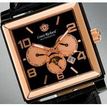 Louis Richard Automatic Multi-function Black Genuine Mother-of-pearl Dial