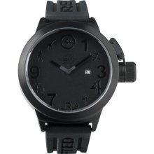 LRG Unisex OG Icon Analog Stainless Watch - Black Rubber Strap - Black Dial - WOGI104001-BL09