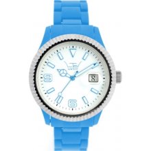 LTD-071002 LTD Watch Unisex White Dial And Blue Strap With Ss Bezel Wa...