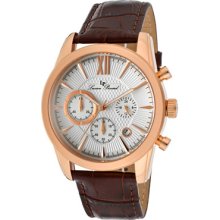 Lucien Piccard Watch 12356-rg-02s Men's Mulhacen Chronograph White Dial Brown