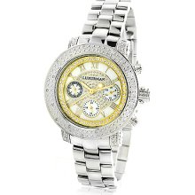 Luxurman Ladies Diamond Watch 0.3ct Two Tone