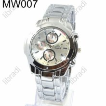 Luxury Dial Quartz Hand Man Woman Sport Dress Wrist Watch Steel Mw007