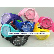 Luxury Fashion Unisex Colorful Candy Jelly Watch Ladies Women's Mens
