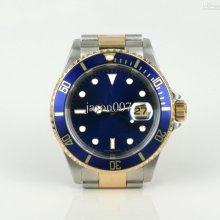 Luxury Men Mechanical Watches Automatic Blue Dial With Date Stainles
