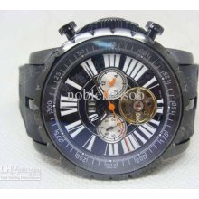 Luxury Mens Sport Sapphire Automatic Excalibur Black Dial Mechanical