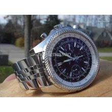 Luxury Mens Stainless Steel Motors Automatic Black Dial A25362 Men's
