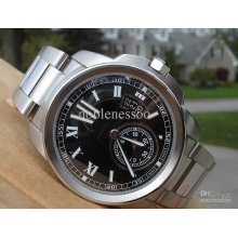 Luxury Mens Watch Calibre W7100015 Steel Bracelet Black Dial Automat